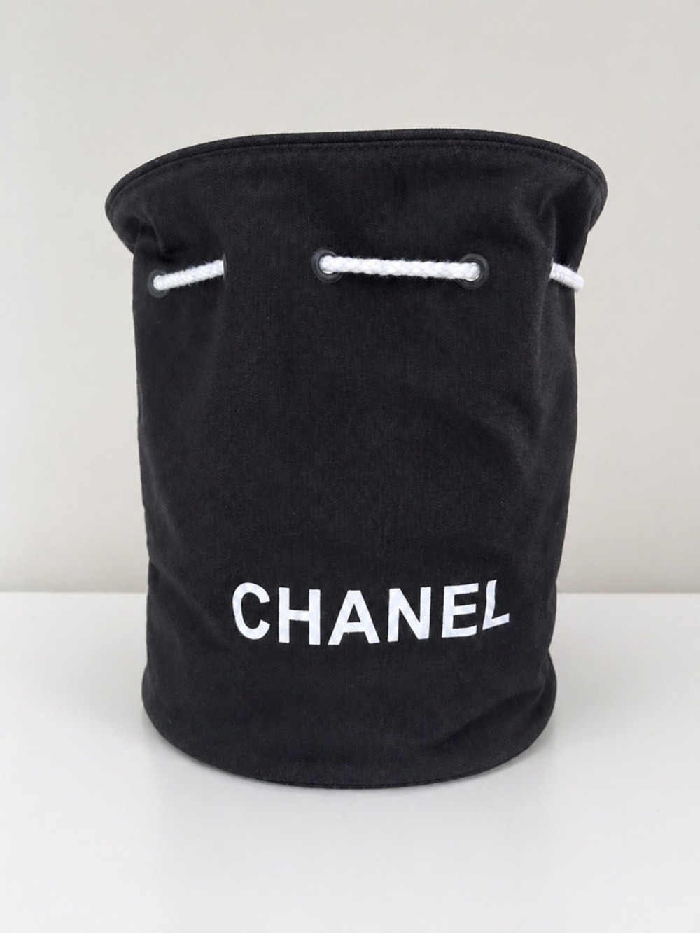CHANEL CANVAS DRAWSTRING BUCKET NOVELTY/PROMOTIONAL BAG